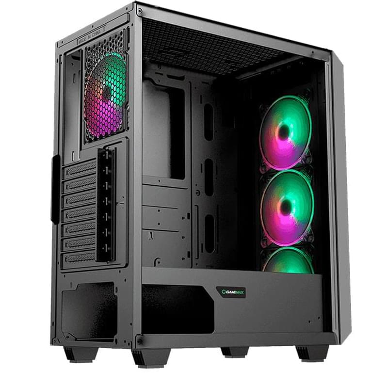 ПК корпус GameMax Revolt MidTower, window, Black ATX - фото #3, Technodom.kz