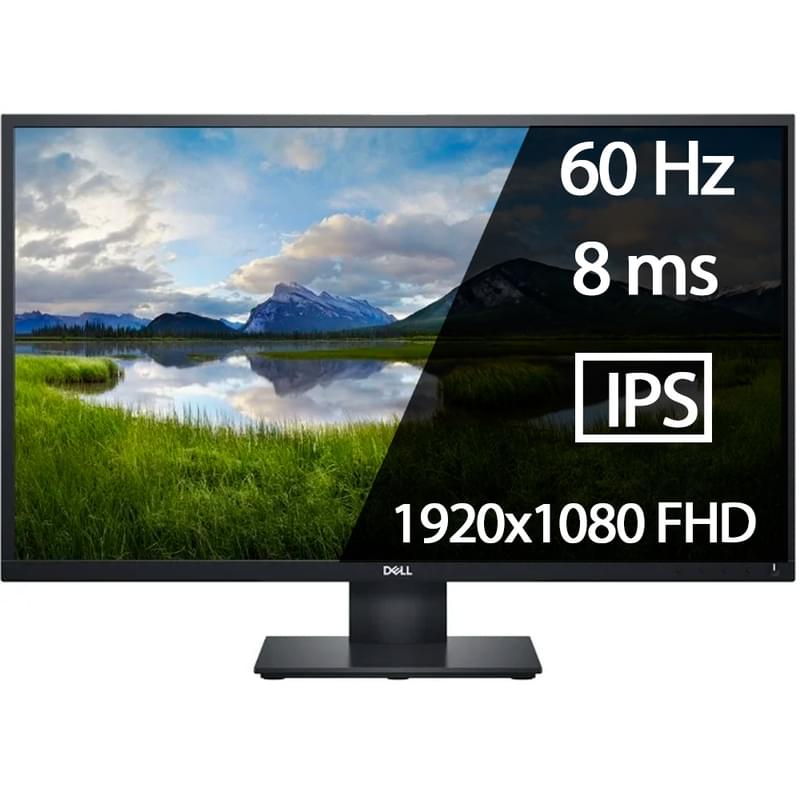 Монитор 27" Dell E2720HS 1920x1080 16:9 IPS 60ГЦ (HDMI+VGA) Black - фото #0, Technodom.kz