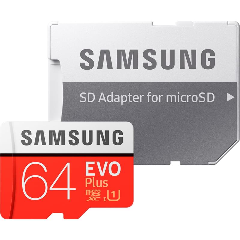 Карта памяти MicroSD 64GB Samsung Evo+, UHS-I 95MB/s, Class 10 + SD Adapter (MB-MC64HA/RU) - фото #5, Technodom.kz