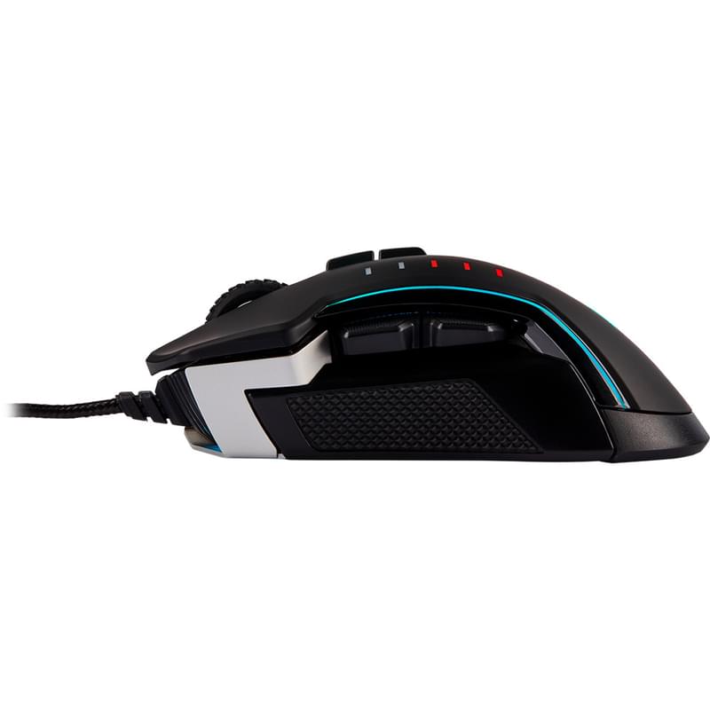Мышка игровая проводная USB Corsair GLAIVE RGB PRO, Aluminum - фото #7, Technodom.kz