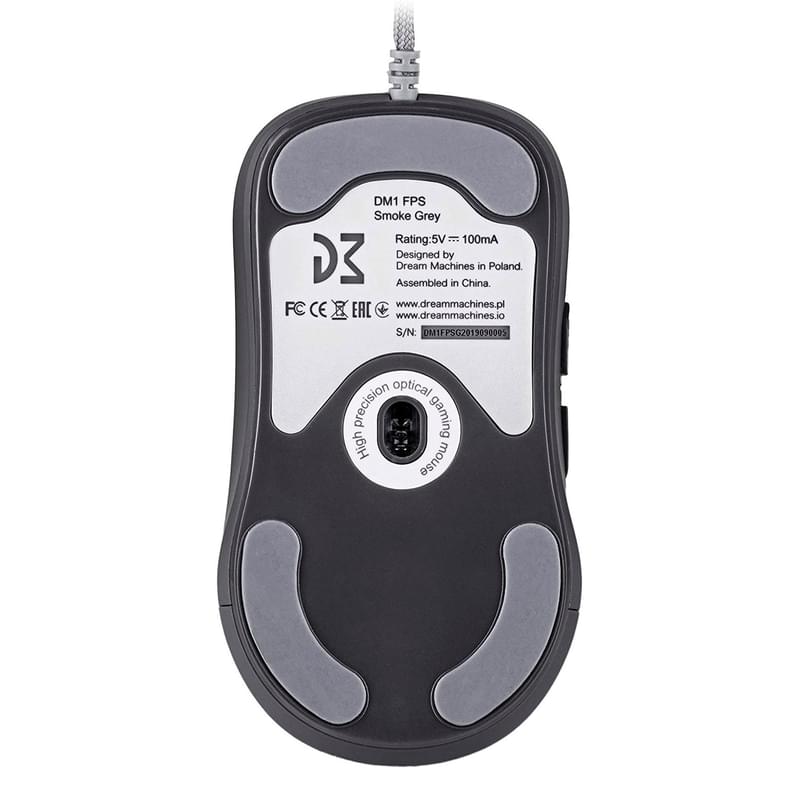 Сымды ойын тінтуірі USB Dream Machines DM1 FPS Grey - фото #1, Technodom.kz
