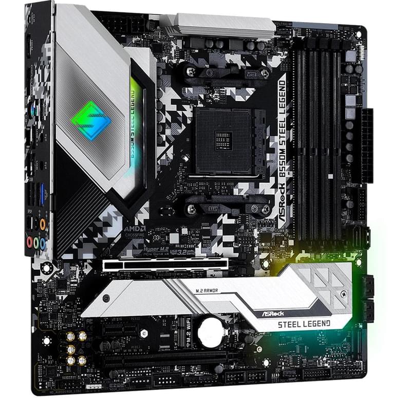 Материнская плата ASRock B550M Steel Legend AM4 4DDR4 PCI-E 2x16 1x1 (HDMI+DP) mATX - фото #1, Technodom.kz Материнская плата ASRock B550M Steel Legend AM4 4DDR4 PCI-E 2x16 1x1 (HDMI+DP) mATX - фото #1, Technodom.kz