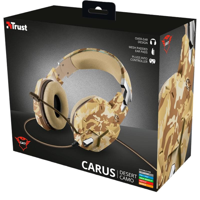 Игровая гарнитура Trust GXT 322D Carus, Desert camo (22125) - фото #6, Technodom.kz