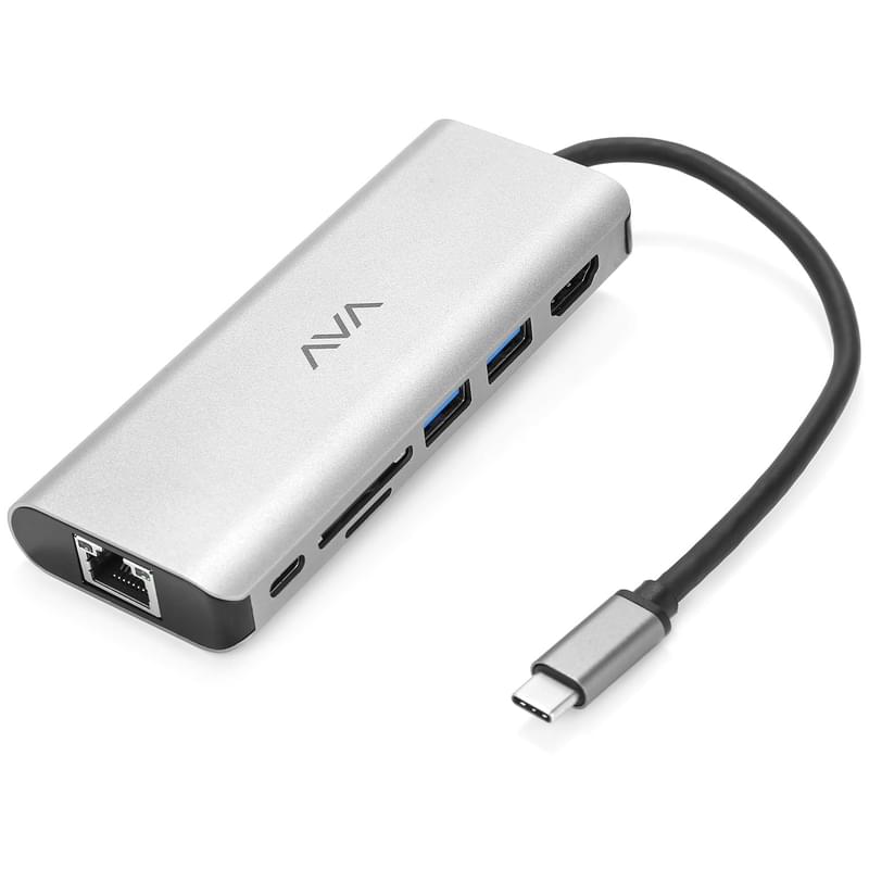 Адаптер Ava Type-C - 1*Type-C PD (87W), 1*HDMI, 2*USB 3.0, 7-in-1, Silver (AV-TH-007) - фото #2, Technodom.kz Адаптер Ava Type-C - 1*Type-C PD (87W), 1*HDMI, 2*USB 3.0, 7-in-1, Silver (AV-TH-007) - фото #2, Technodom.kz