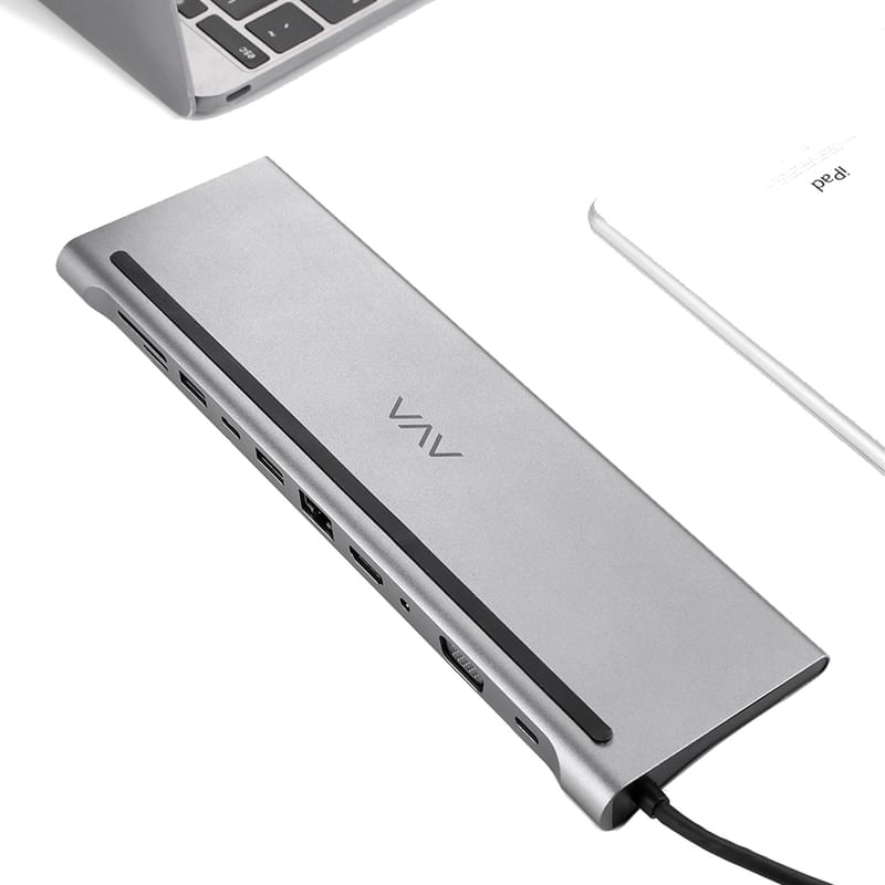 Адаптер Ava Type-C - 1*Type-C PD (87W), 1*HDMI, 3*USB 3.0, 11-in-1, Silver (AV-TH-011) - фото #4, Technodom.kz Адаптер Ava Type-C - 1*Type-C PD (87W), 1*HDMI, 3*USB 3.0, 11-in-1, Silver (AV-TH-011) - фото #4, Technodom.kz