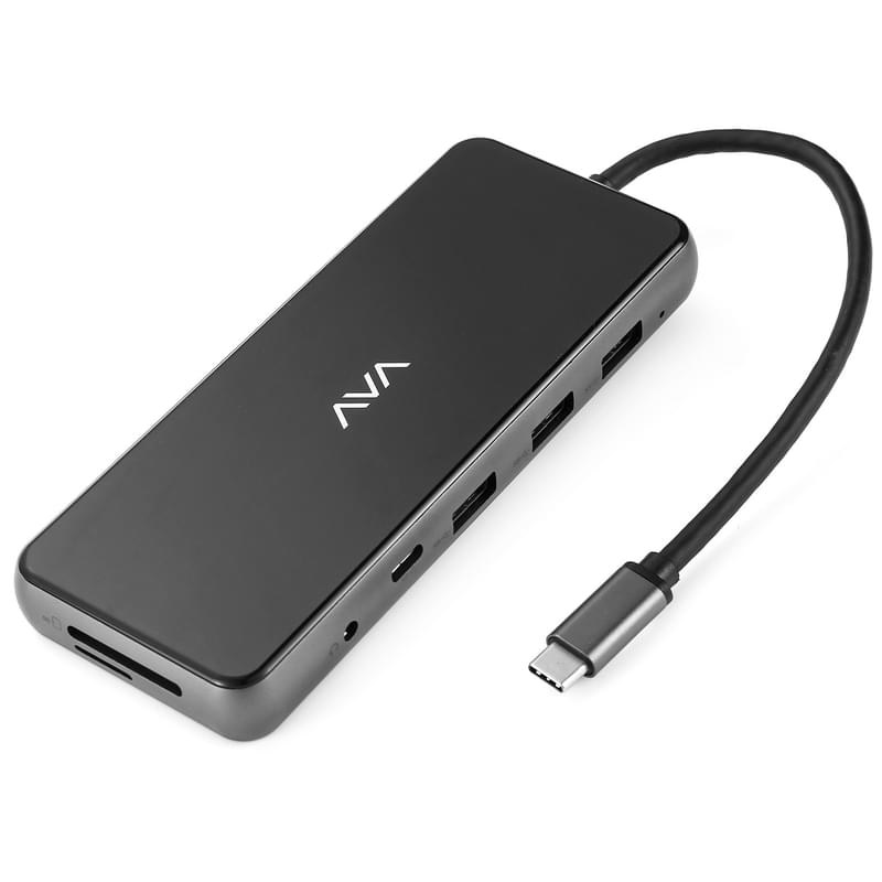 Адаптер Ava Type-C - 1*Type-C PD (87W), 1*HDMI, 4*USB 3.0, 12-in-1, Black (AV-TH-012) - фото #0, Technodom.kz Адаптер Ava Type-C - 1*Type-C PD (87W), 1*HDMI, 4*USB 3.0, 12-in-1, Black (AV-TH-012) - фото #0, Technodom.kz