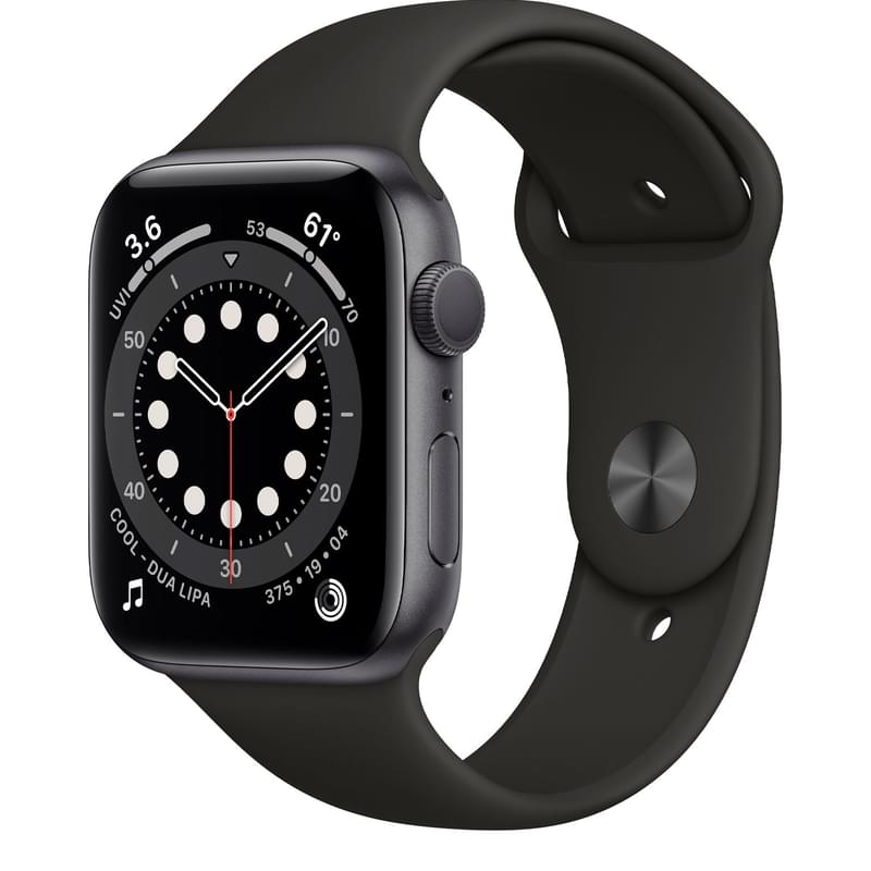 Смарт-часы Apple Watch Series 6 GPS, 44mm Space Gray Aluminium Case with Black Sport Band - фото #0, Technodom.kz