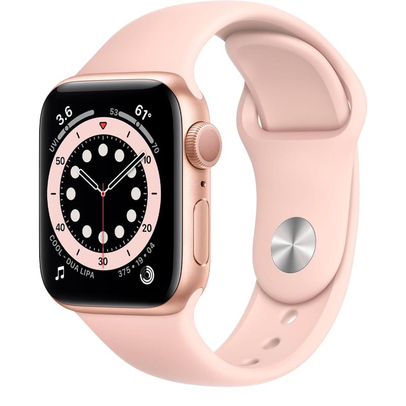 Смарт-часы Apple Watch Series 6 GPS, 40mm Gold Aluminium Case with Pink Sand Sport Band - фото #0, Technodom.kz