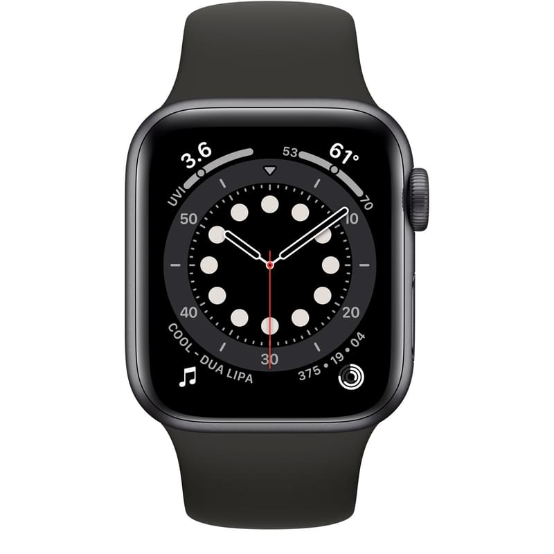 Смарт-часы Apple Watch Series 6 GPS, 40mm Space Gray Aluminium Case with Black Sport Band - фото #1, Technodom.kz