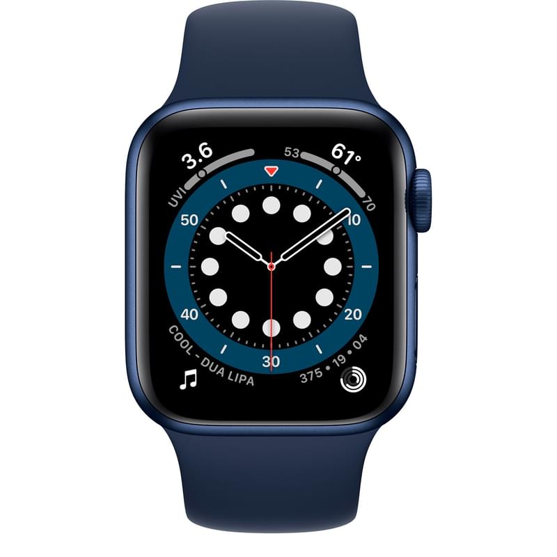Смарт-часы Apple Watch Series 6 GPS, 40mm Blue Aluminium Case with Deep Navy Sport Band - фото #1, Technodom.kz