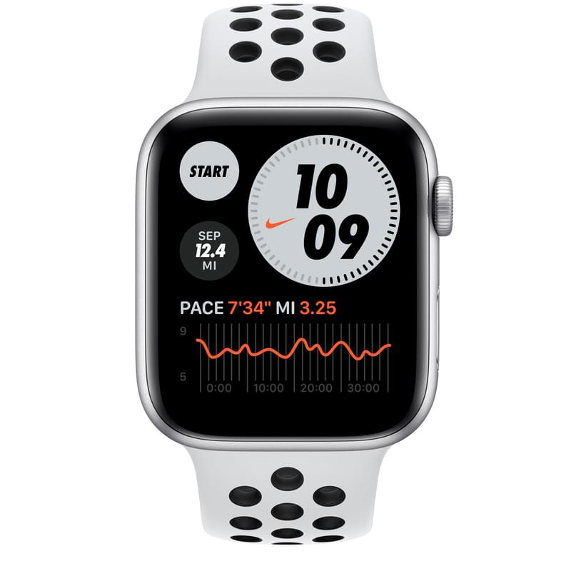 Смарт-часы Apple Watch Nike SE GPS, 44mm Silver Aluminium Case with Platinum Nike Sport Band - фото #1, Technodom.kz