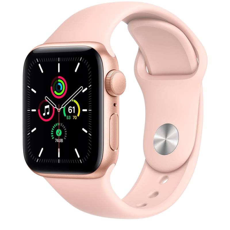 Смарт-часы Apple Watch SE GPS, 40mm Gold Aluminium Case with Pink Sand Sport Band - фото #0, Technodom.kz