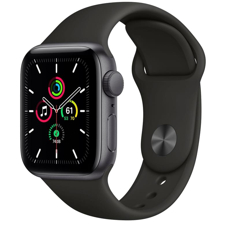 Смарт-часы Apple Watch SE GPS, 40mm Space Gray Aluminium Case with Black Sport Band - фото #0, Technodom.kz