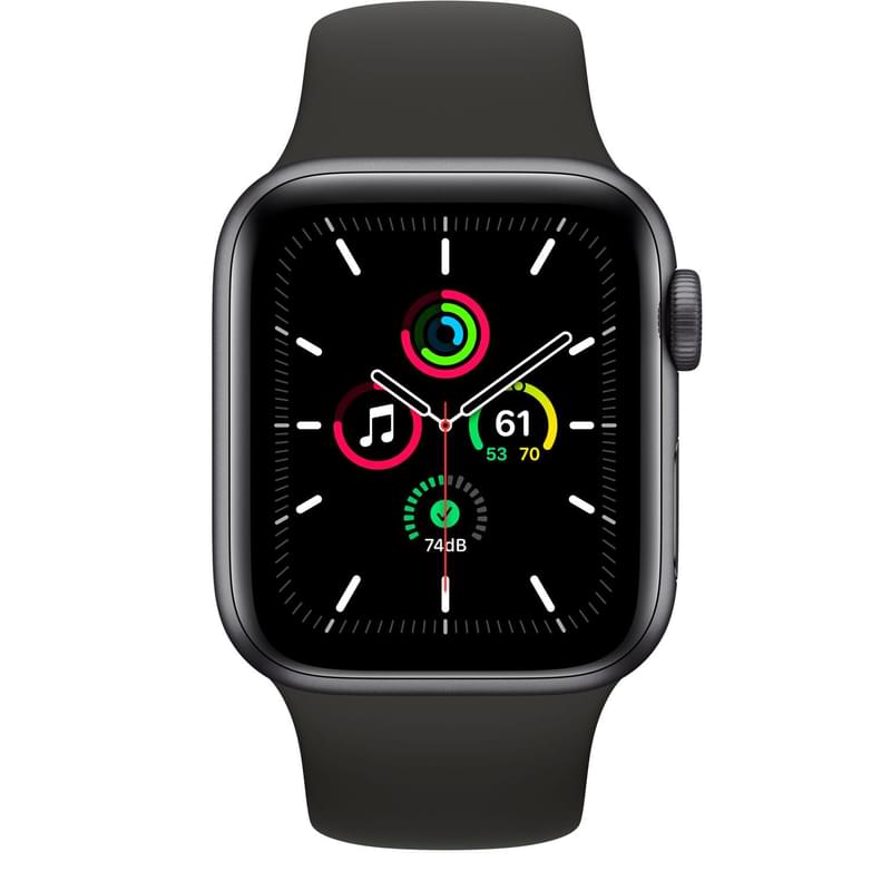 Смарт-часы Apple Watch SE GPS, 40mm Space Gray Aluminium Case with Black Sport Band - фото #1, Technodom.kz