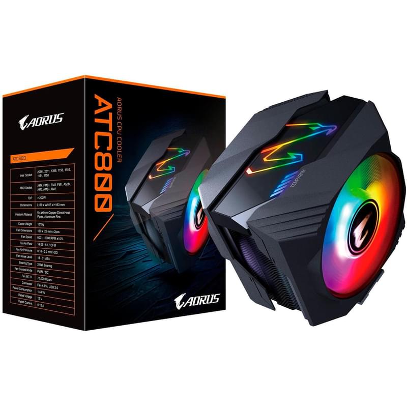 CPU Gigabyte AORUS арналған кулері ATC800 - фото #6, Technodom.kz