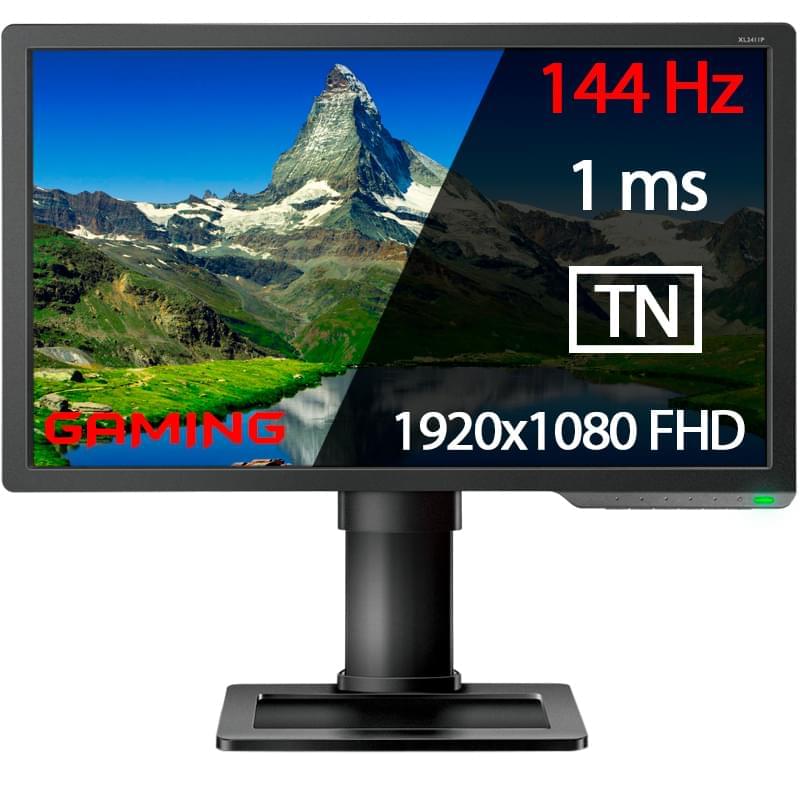 Монитор игровой 24" BenQ Zowie XL2411P 1920x1080 16:9 TN 144ГЦ (HDMI+DP+DVI) Black - фото #0, Technodom.kz
