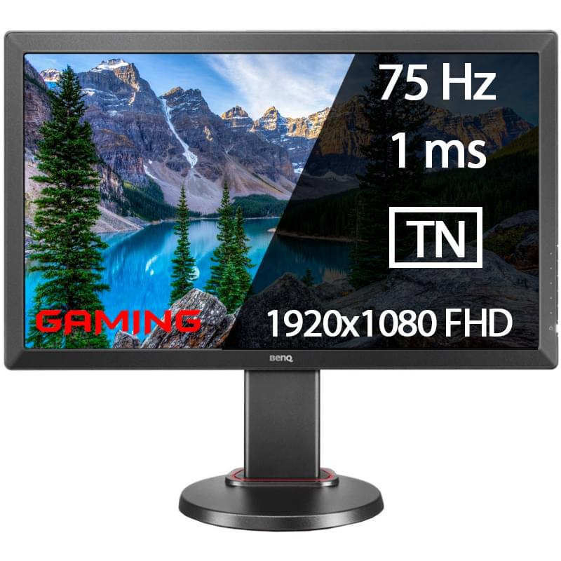 Монитор Игровой 24" BenQ Zowie RL2455T 1920x1080 16:9 TN 75ГЦ (2HDMI+DVI+VGA) Black - фото #0, Technodom.kz