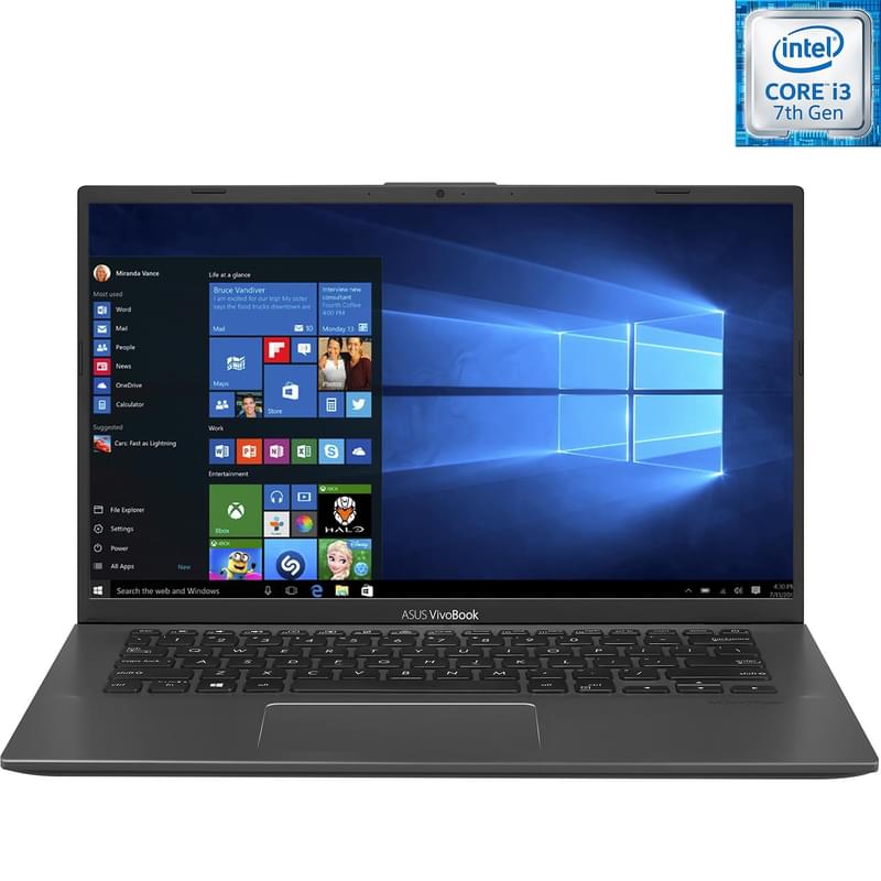 Ноутбук Asus X412UA i3 7020U / 4ГБ / 128SSD / 14 / Win10 / (X412UA-EK038T) - фото #0, Technodom.kz