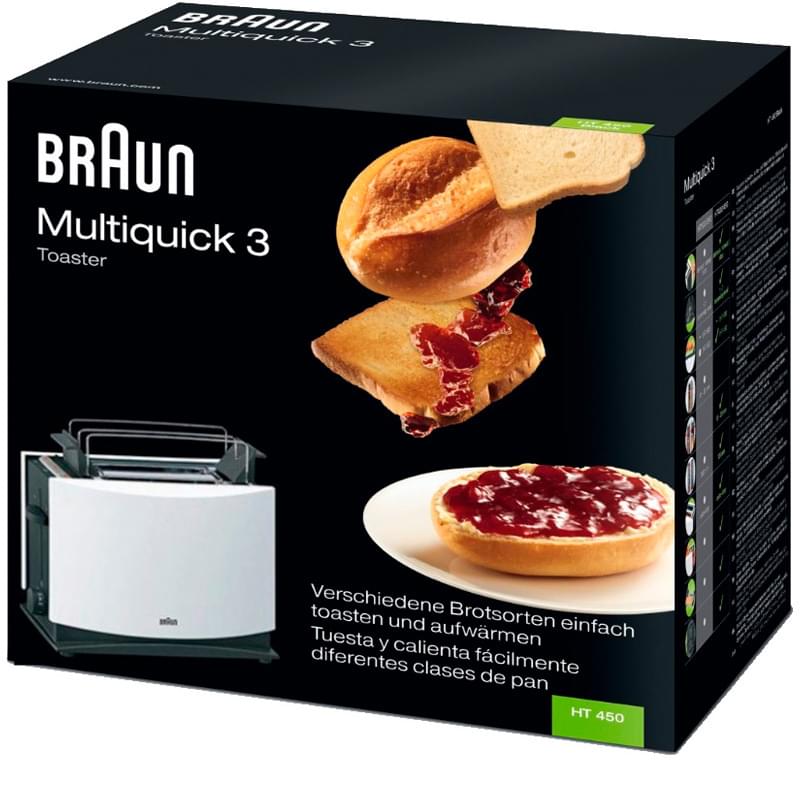 Тостер Braun HT-450WH - фото #2, Technodom.kz