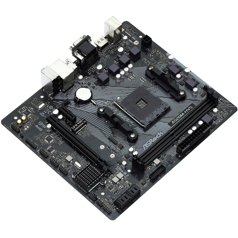 Материнская плата ASRock A520M-HVS AM4 2DDR4 PCI-E 1x16 1x1 (HDMI+VGA) mATX - фото #3, Technodom.kz