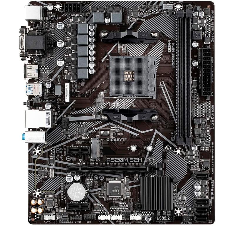 Материнская плата Gigabyte A520M S2H AM4 2DDR4 PCI-E 1x16 2x1 (HDMI+DVI-D+VGA) mATX - фото #0, Technodom.kz Материнская плата Gigabyte A520M S2H AM4 2DDR4 PCI-E 1x16 2x1 (HDMI+DVI-D+VGA) mATX - фото #0, Technodom.kz