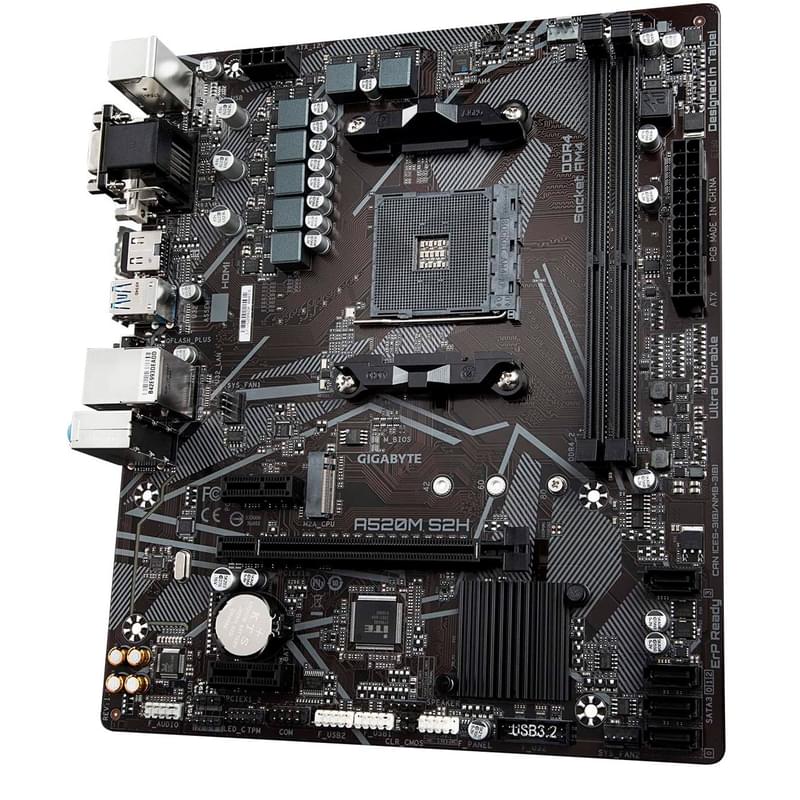 Материнская плата Gigabyte A520M S2H AM4 2DDR4 PCI-E 1x16 2x1 (HDMI+DVI-D+VGA) mATX - фото #1, Technodom.kz Материнская плата Gigabyte A520M S2H AM4 2DDR4 PCI-E 1x16 2x1 (HDMI+DVI-D+VGA) mATX - фото #1, Technodom.kz