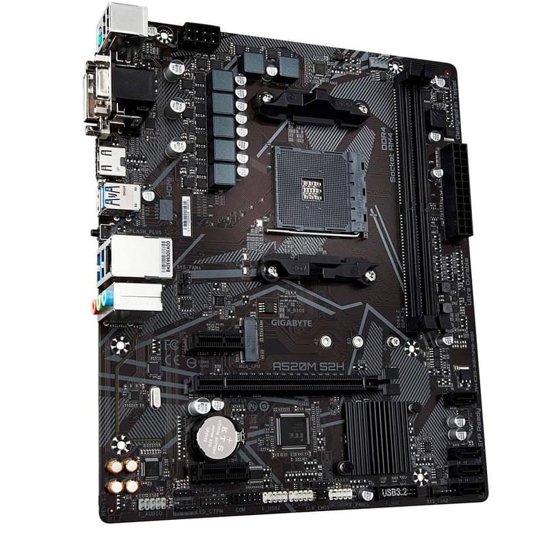 Материнская плата Gigabyte A520M S2H AM4 2DDR4 PCI-E 1x16 2x1 (HDMI+DVI-D+VGA) mATX - фото #2, Technodom.kz Материнская плата Gigabyte A520M S2H AM4 2DDR4 PCI-E 1x16 2x1 (HDMI+DVI-D+VGA) mATX - фото #2, Technodom.kz