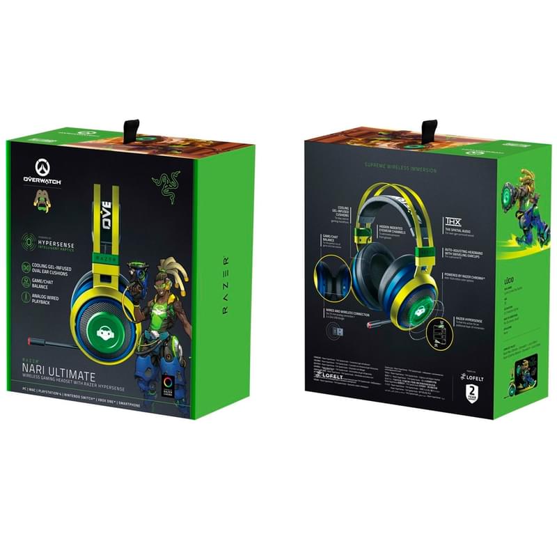 Игровая гарнитура беспроводная Razer Nari Ultimate, Overwatch Lucio (RZ04-02670200-R3M1) - фото #3, Technodom.kz