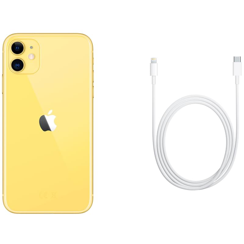 Смартфон Apple iPhone 11 4/128GB Yellow - фото #5, Technodom.kz