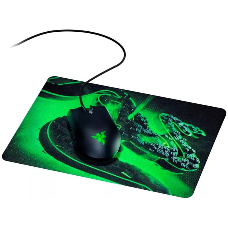 Комплект мышка игровая проводная USB Razer Abyssus Lite + Goliathus Mobile Construct Ed. - фото #1, Technodom.kz