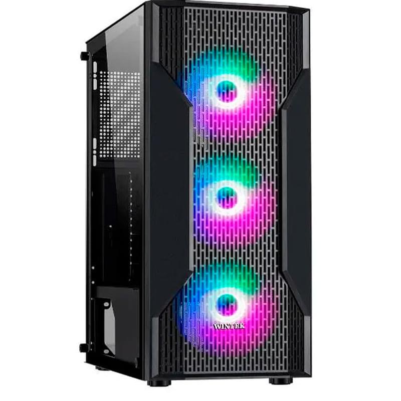 ПК корпус Wintek Rider F509 TG MidTower, window, Black ATX (Rider F509 TG) - фото #0, Technodom.kz