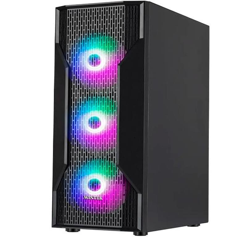 ПК корпус Wintek Rider F509 TG MidTower, window, Black ATX (Rider F509 TG) - фото #2, Technodom.kz