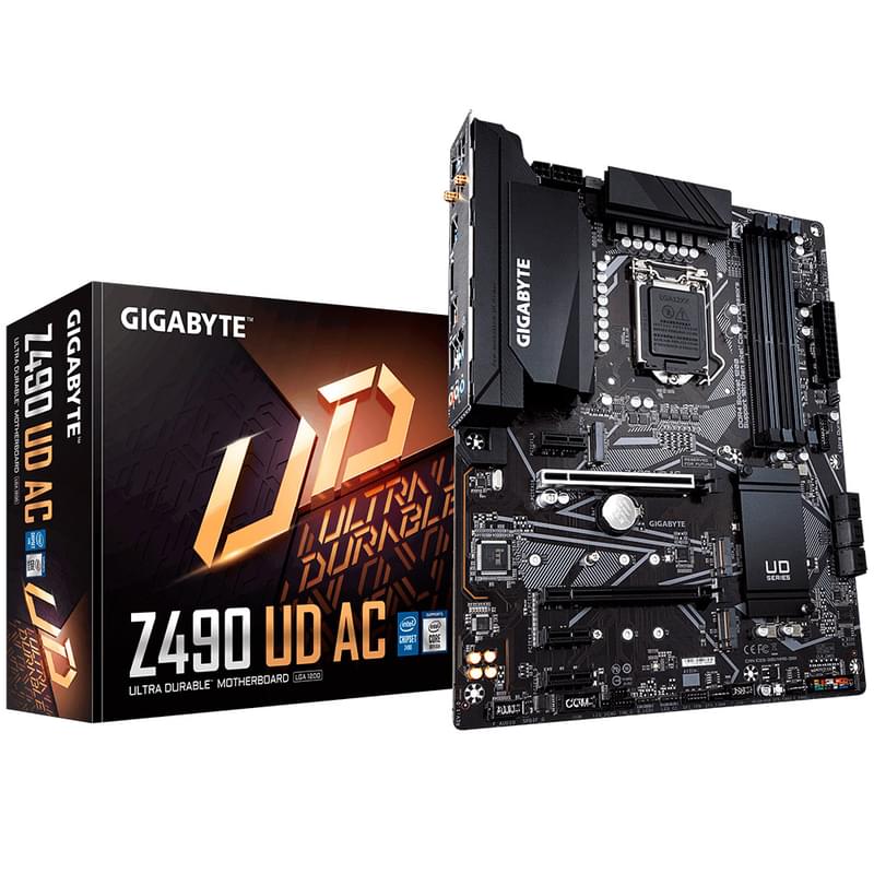 Материнская плата Gigabyte Z490 UD AC LGA1200 4DDR4 PCI-E 2x16 3x1 (HDMI) ATX - фото #3, Technodom.kz Материнская плата Gigabyte Z490 UD AC LGA1200 4DDR4 PCI-E 2x16 3x1 (HDMI) ATX - фото #3, Technodom.kz