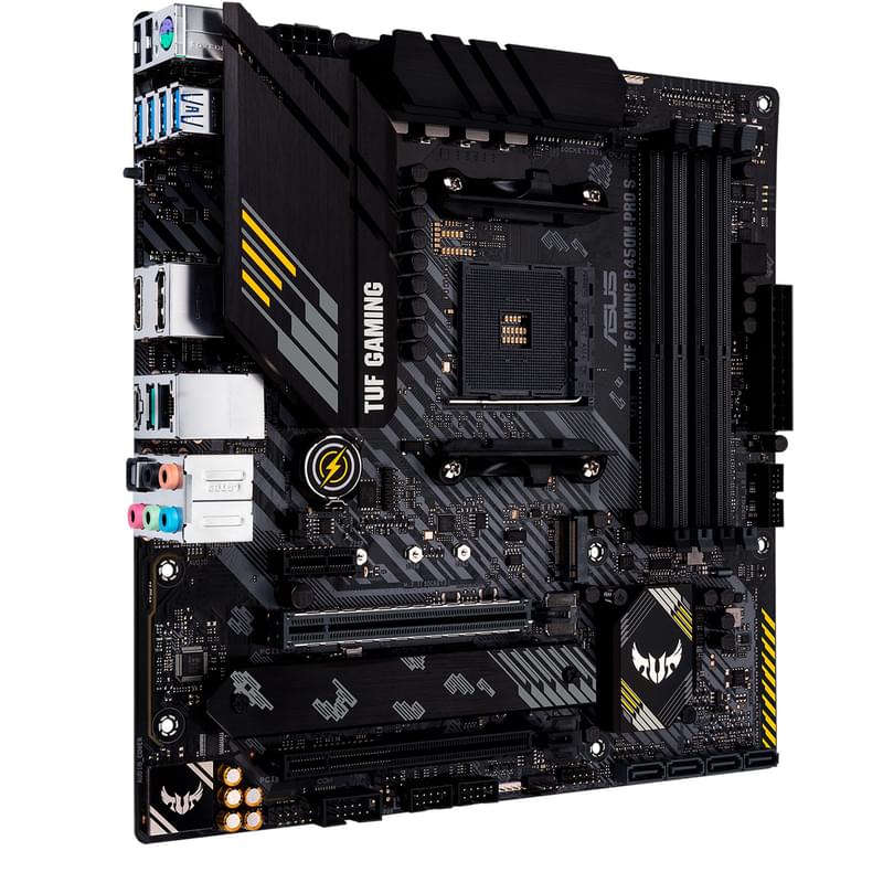 Материнская плата ASUS TUF GAMING B450M-PRO S AM4 4DDR4 PCI-E 2x16 1x1 (HDMI+DP) mATX - фото #4, Technodom.kz