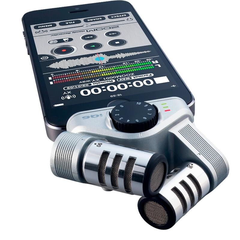 Рекордер портативный Zoom IQ6 iOS-совместимый  X/Y стереомикрофон охвата поля – 90/120°, Grey - фото #6, Technodom.kz