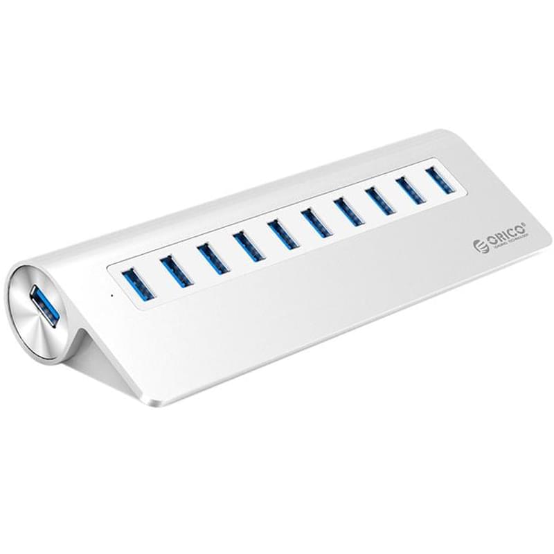 Адаптер USB Hub ORICO to 10*USB 3.0, Silver (M3H10-V1-EU-SV-BP) - фото #0, Technodom.kz