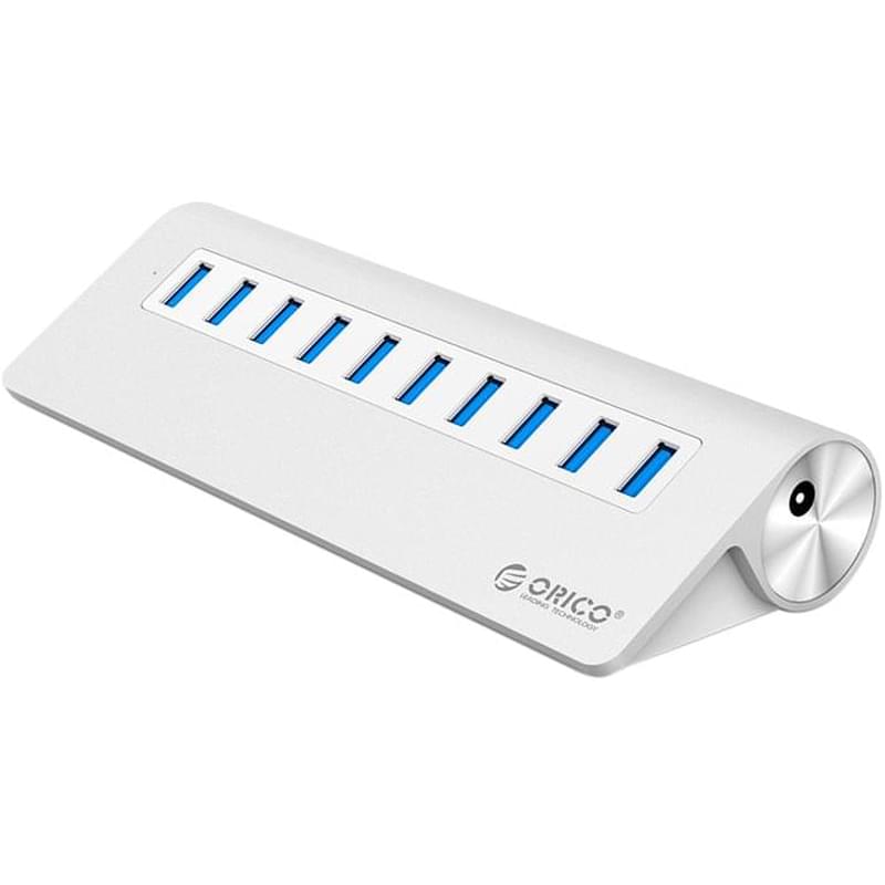 Адаптер USB Hub ORICO to 10*USB 3.0, Silver (M3H10-V1-EU-SV-BP) - фото #1, Technodom.kz