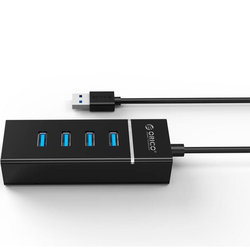 Адаптер USB Hub ORICO to 4*USB 3.0, Black (W6PH4-U3-V1-BK-BP) - фото #1, Technodom.kz