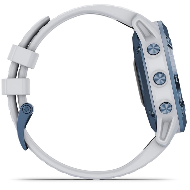 Смарт-часы Garmin Fenix 6 Pro Solar Mineral Blue with Whitestone Band - фото #4, Technodom.kz