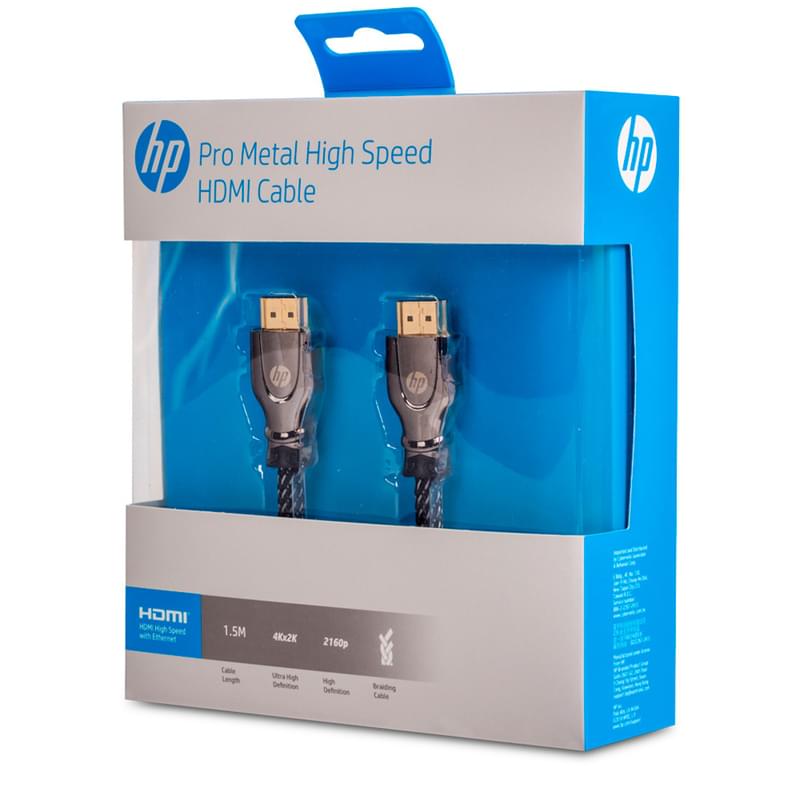 HDMI-HDMI PRO HP кабелі 1.5m (HP026GBBLK1.5TW) - фото #2, Technodom.kz
