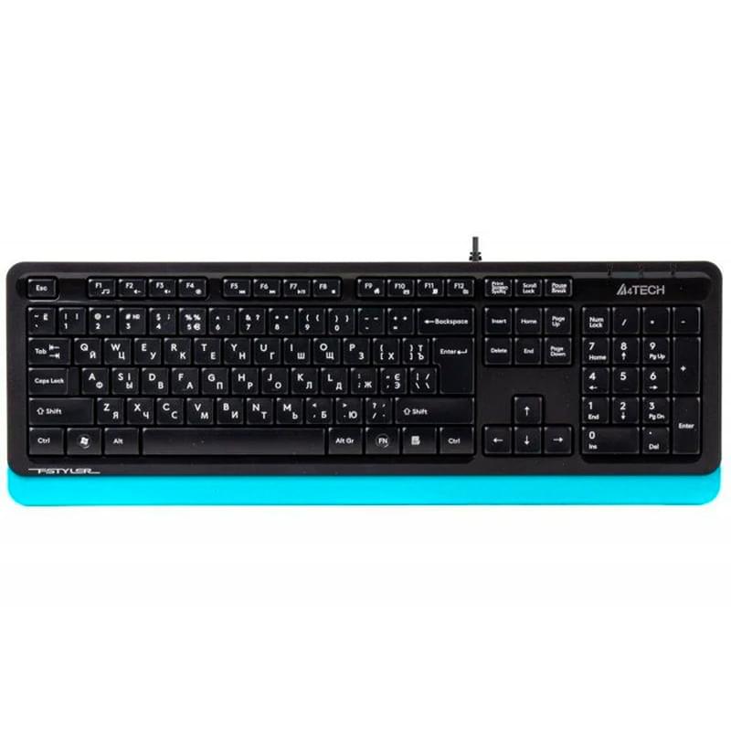 Клавиатура проводная USB A4tech Fstyler FK-10, Black/Blue - фото #0, Technodom.kz