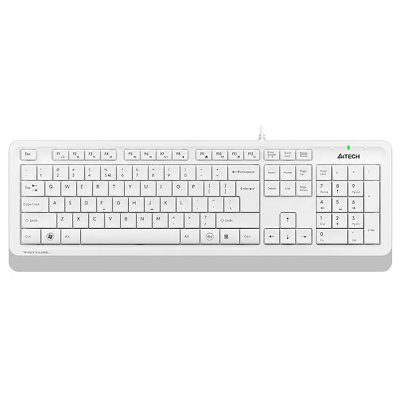 Клавиатура проводная USB A4tech Fstyler FK-10, White - фото #0, Technodom.kz
