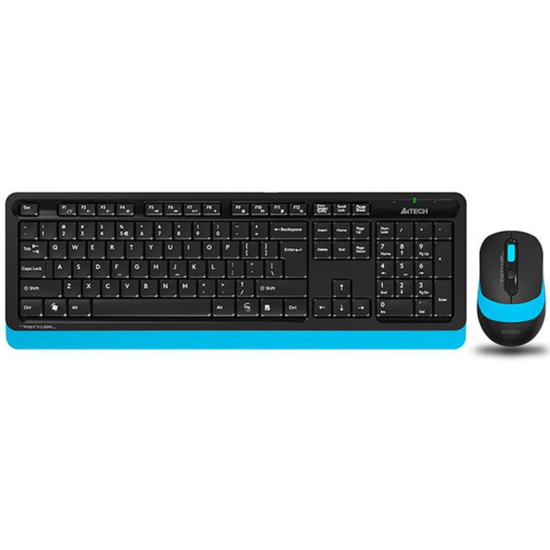 Клавиатура + Мышка беспроводные USB A4tech Fstyler FG-1010, Blue - фото #0, Technodom.kz