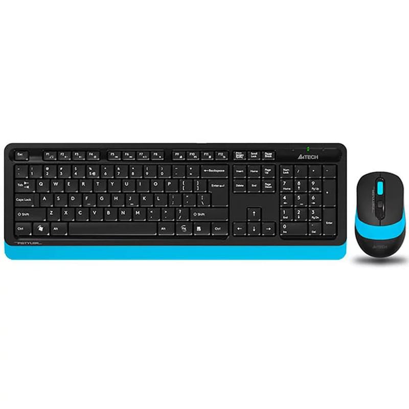 Клавиатура + Мышка беспроводные USB A4tech Fstyler FG-1010, Blue - фото #0, Technodom.kz
