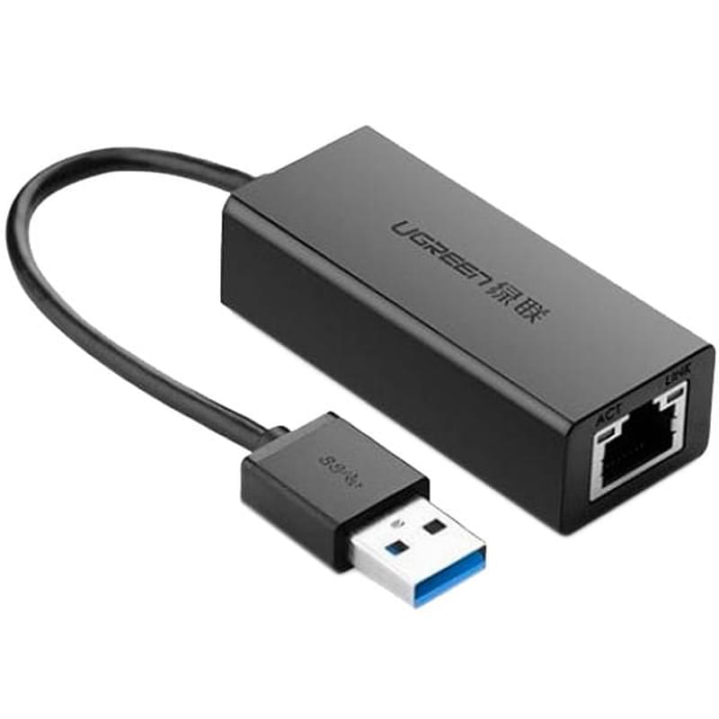 Конвертер UGREEN, USB 3.0 на LAN RJ-45,10/100/1000 Mbps (20256) - фото #0, Technodom.kz