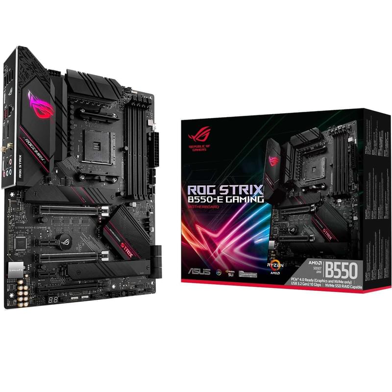 Материнская плата Asus ROG STRIX B550-E GAMING AM4 4DDR4 PCI-E 3x16 2x1 (HDMI+DP) ATX - фото #9, Technodom.kz Материнская плата Asus ROG STRIX B550-E GAMING AM4 4DDR4 PCI-E 3x16 2x1 (HDMI+DP) ATX - фото #9, Technodom.kz