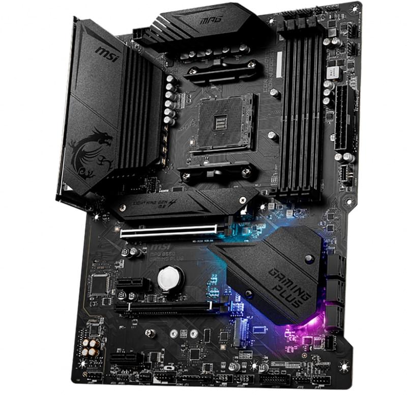 Материнская плата MSI MPG B550 GAMING PLUS AM4 4DDR4 PCI-E 2x16 2x1 (HDMI+DP) ATX - фото #1, Technodom.kz