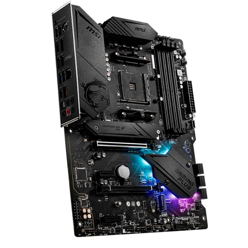 Материнская плата MSI MPG B550 GAMING PLUS AM4 4DDR4 PCI-E 2x16 2x1 (HDMI+DP) ATX - фото #2, Technodom.kz
