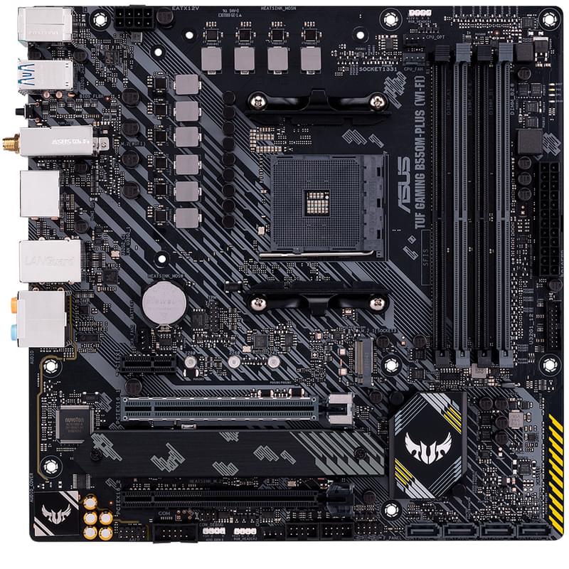 Материнская плата Asus TUF GAMING B550M-PLUS (WI-FI) AM4 4DDR4 PCI-E 2x16 1x1 (HDMI+DP) mATX - фото #2, Technodom.kz
