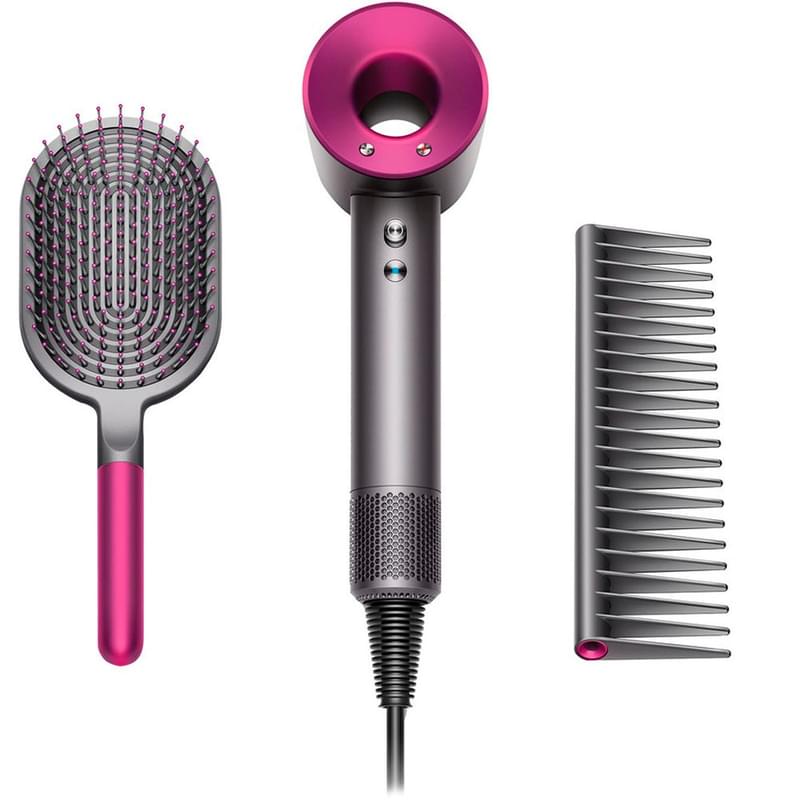 Фен Dyson HD01 Supersonic (фуксия) с набором расчесок - фото #3, Technodom.kz